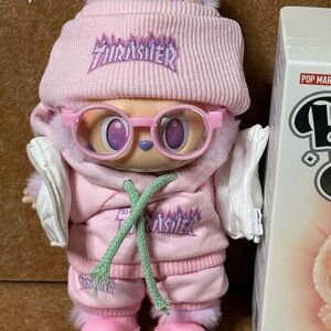 Authentic big into energy labubu luck styled up and ready to thrash